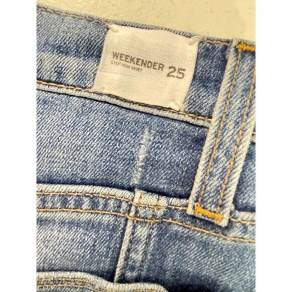 Hudson Weekender Step Hem Denim Mini Skirt size 25 - Picture 7 of 8